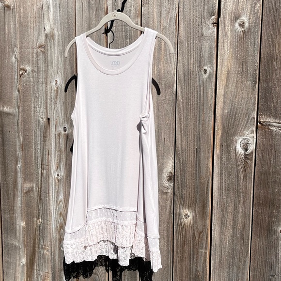 logo by Lori goldstein sleeveless blush pink top size medium - Picture 6 of 17